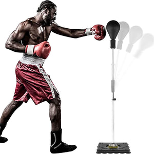 Boxing Punch with Stand Independent Boxing Ball Speed Punch With Adjustable Height Freestanding-for Mixed Martial Arts Training, Stress Relief and Fitness