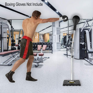 Boxing Punch with Stand Independent Boxing Ball Speed Punch With Adjustable Height Freestanding-for Mixed Martial Arts Training, Stress Relief and Fitness