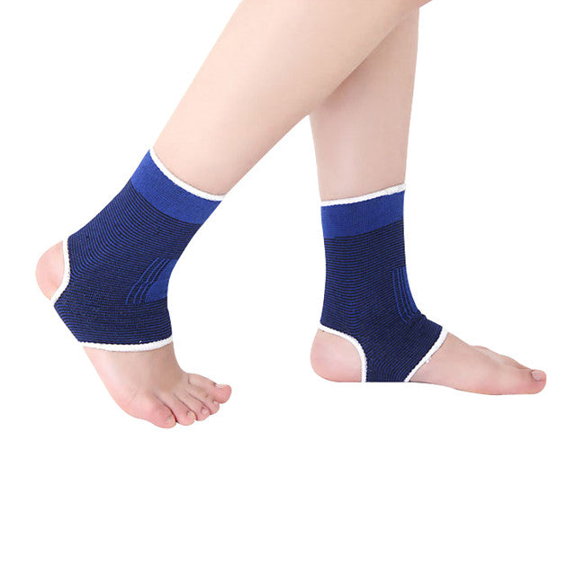 Ankle Brace Foot Support for Running Exercise &amp; Fitness Leisure Sports Fits left or right ankle Breathable Acrylic Fibers Latex silk 1 Pair Casual Sports Performance Blue