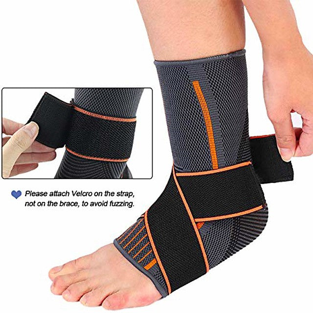 beister 1 pack ankle brace compression support sleeve with adjustable elastic strap for women and men  sprain plantar fasciitis foot socks for injury recovery  joint pain  achilles tendon  heel spurs