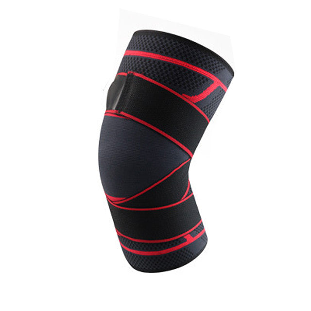 Knee Brace Knee Sleeve Sporty for Joint Pain and Arthretith Marathon Running Adjustable Anti-slip Strap Joint support Men&#039;s Women&#039;s Silicon Nylon Spandex Fabric 1 Piece Sports Black / Red