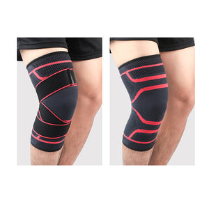 Knee Brace Knee Sleeve Sporty for Joint Pain and Arthretith Marathon Running Adjustable Anti-slip Strap Joint support Men&#039;s Women&#039;s Silicon Nylon Spandex Fabric 1 Piece Sports Black / Red