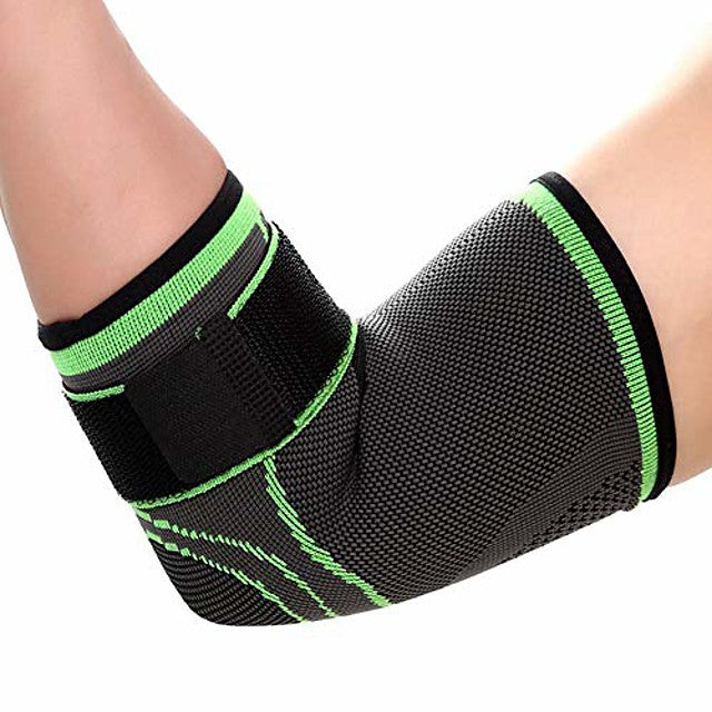 elbow brace with strap compression support sleeve for pain relief  tennis elbow brace and golfers elbow treatment  workouts - single