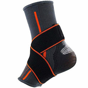 beister 1 pack ankle brace compression support sleeve with adjustable elastic strap for women and men  sprain plantar fasciitis foot socks for injury recovery  joint pain  achilles tendon  heel spurs