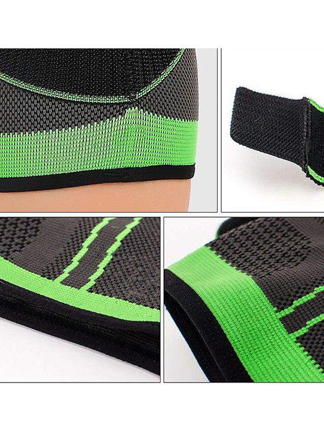 Knee Brace Knee Sleeve 3D Weaving for Fitness Gym Workout Basketball Antiskid Moisture Wicking Joint support Adjustable Men&#039;s Women&#039;s Silica Gel Nylon Lycra Spandex 1 pc Athletic Practice Black