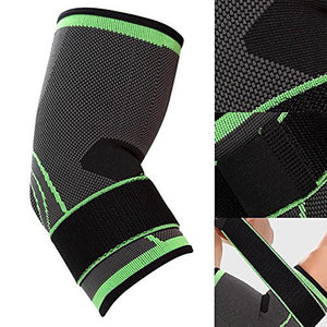 elbow brace with strap compression support sleeve for pain relief  tennis elbow brace and golfers elbow treatment  workouts - single