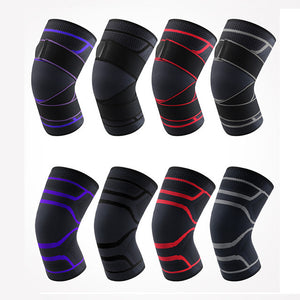 Knee Brace Knee Sleeve Sporty for Joint Pain and Arthretith Marathon Running Adjustable Anti-slip Strap Joint support Men&#039;s Women&#039;s Silicon Nylon Spandex Fabric 1 Piece Sports Black / Red