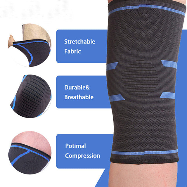 Knee Brace for Running Camping / Hiking Hiking Elastic Protection Breathable Nylon Emulsion Spandex Fabric 1 Sports Outdoor Athletic Black Red Blue