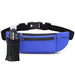 running belt men or women ultra light bounce free waist pouch bag fitness workout belt sport waist pack exercise waist bag for iphone x xr xs 7 plus 6 6+ samsung lg in running gym marathon (blue)