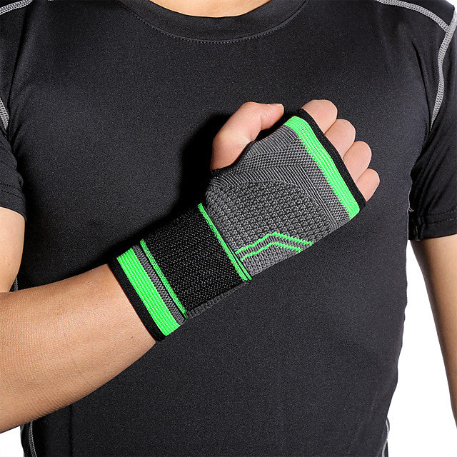 Hand &amp; Wrist Brace for Gym Workout Badminton Running Antiskid Washable Anti Slip Emulsion 1 Piece Sport Athleisure Green