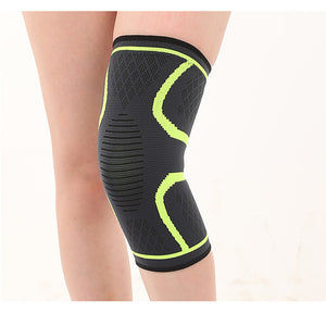 AOLIKES Protective Gear Knee Brace for Fitness Running Compression Stretchy Anti Slip Men Women Silica Gel Latex Nylon Black Light Green Light Red