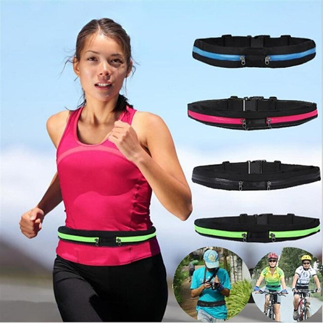 Running Belt Fanny Pack Waist Bag / Waist pack 1 L for Marathon Camping / Hiking Hunting Fishing Sports Bag Multifunctional Portable Rain Waterproof Polyester Canvas Terylene Running Bag / iPhone X