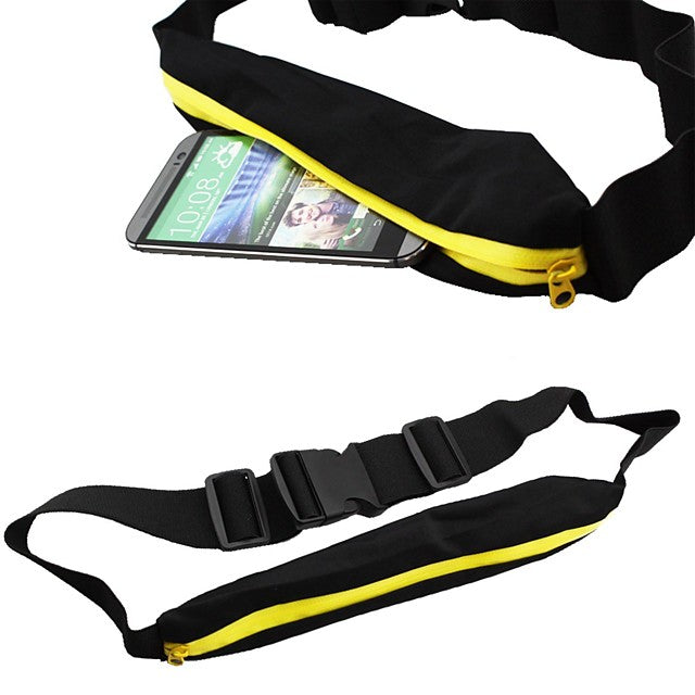 Running Belt Fanny Pack Waist Bag / Waist pack 2-3 L for Running Marathon Fishing Racing Sports Bag Lightweight Adjustable Flexible Durable Minimalist Polyester Running Bag / iPhone X / iPhone XS Max