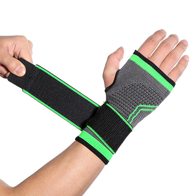 Hand &amp; Wrist Brace for Gym Workout Badminton Running Antiskid Washable Anti Slip Emulsion 1 Piece Sport Athleisure Green