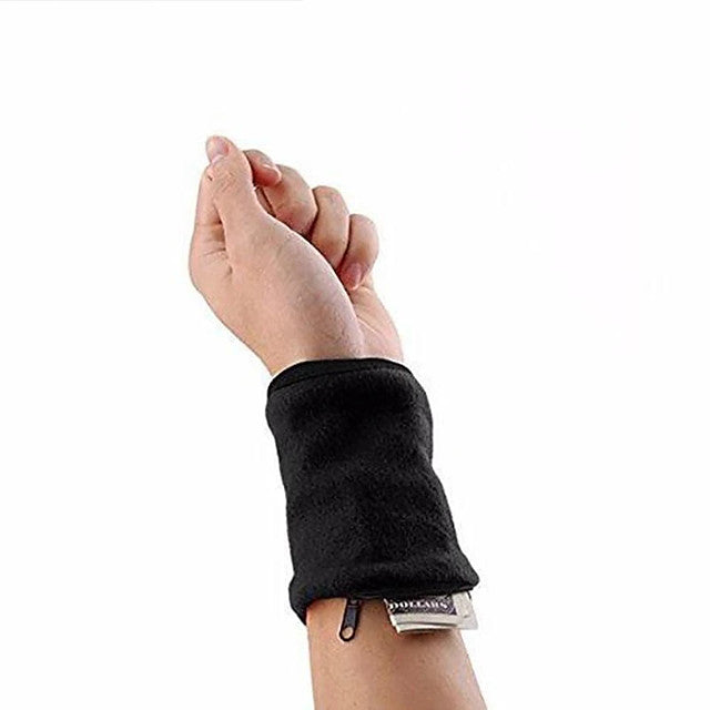 Wrist Pouch Armband Wallet for Fitness Gym Workout Racing Running Sports Bag Multifunctional Quick Dry Moisture Wicking Cotton Cloth Nylon Running Bag