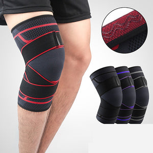 Knee Brace Knee Sleeve Sporty for Joint Pain and Arthretith Marathon Running Adjustable Anti-slip Strap Joint support Men&#039;s Women&#039;s Silicon Nylon Spandex Fabric 1 Piece Sports Black / Red